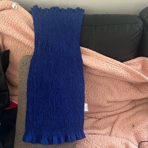 Tight blue dress